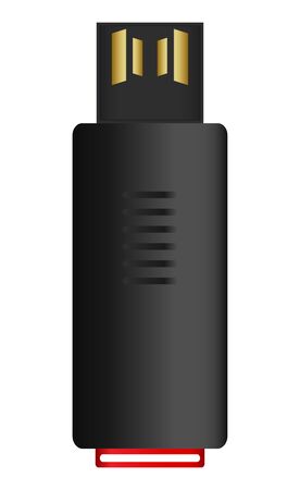 USB-A flash drive vector illustration.のイラスト素材