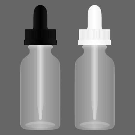 Boston round dripper bottle template.のイラスト素材