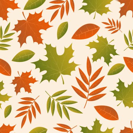 Autumn maple texture. Seamless vector patternのイラスト素材