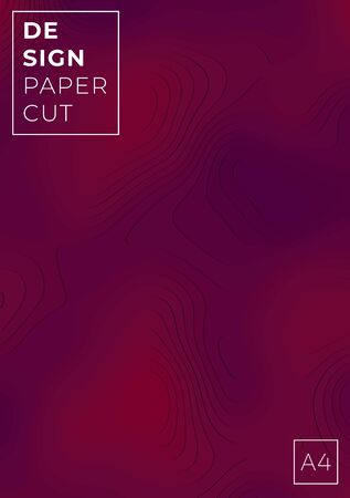 Paper cut red purple gradient background / template.のイラスト素材