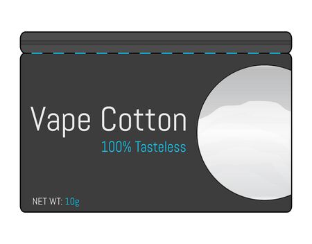 Cotton for electronic cigarettes icon. Tasteless vape cotton. Flat style. Vector illustration EPS10.のイラスト素材