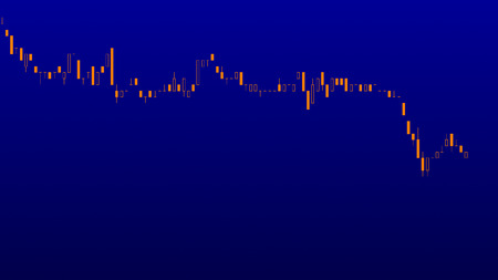 Candlestick chart on color background chart of stock market investment trading.の写真素材