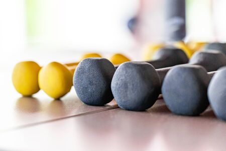 Fitness equipment. Fitness workout. Sports background. Crossfit fitness, bodybuilding concept. Fitness gym background. Power concept. Sport concept.の写真素材