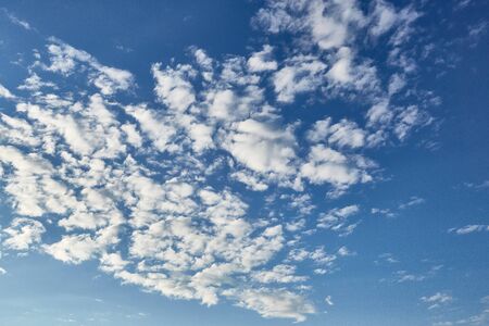 Sky clouds. Blue aerial landscape on light background. Empty background scene. Panoramic view. Sky...