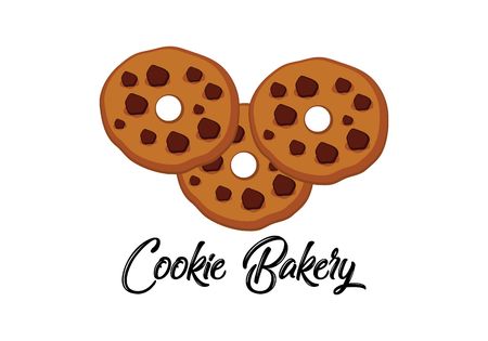 Cookie, biscuit logo vectorのイラスト素材