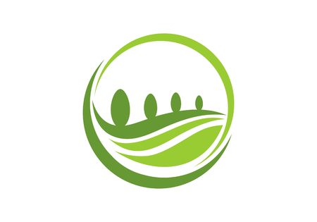 Garden, natural green logoのイラスト素材