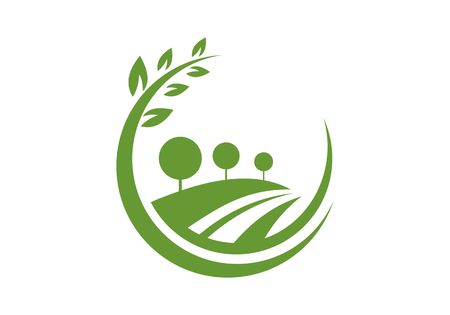 Garden, natural green logoのイラスト素材