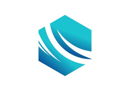 Company abstract swoosh logoのイラスト素材