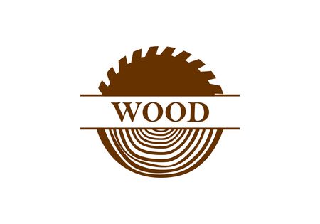 Wood logo vectorのイラスト素材