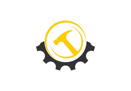 Construction, industry logoのイラスト素材