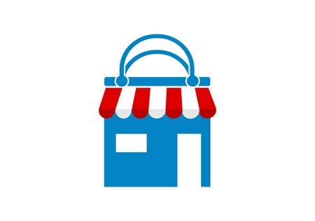 Online store, shopping online logoのイラスト素材