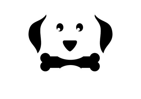 Cute dog logo vectorのイラスト素材