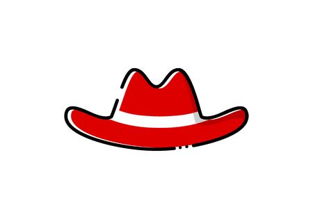 Hat cowboy  mbe style logoのイラスト素材