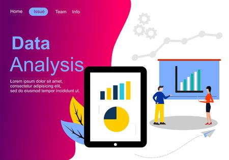 Web page design templates for teamwork, business strategy, analytic and presentation. Modern vector illustration concepts for website and mobile website development. Vectorのイラスト素材