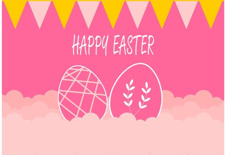 Happy easter, egg logo vectorのイラスト素材