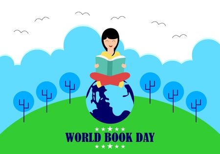 World book day logo vectorのイラスト素材