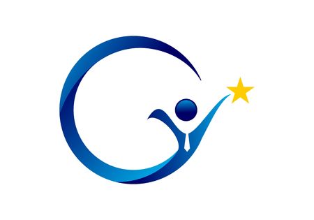 Success coaching people logo vectorのイラスト素材