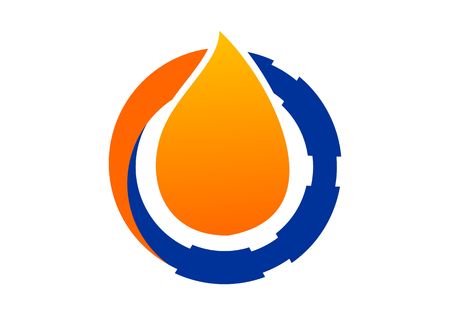 oil and pipe, drop of water logoのイラスト素材