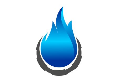 oil and pipe, drop of water logoのイラスト素材