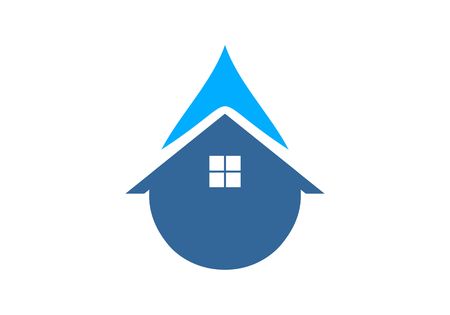 Waterproofing, water drop logo vectorのイラスト素材