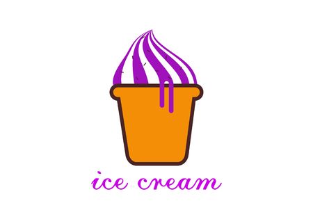 Ice cream, dessert logo vectorのイラスト素材