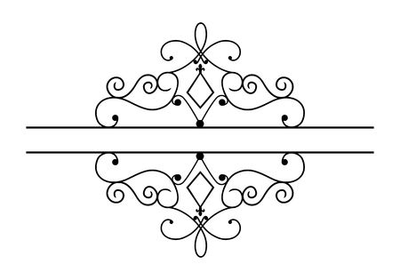 Line art decoration geometric Vector Frames and Borders. Vector Illustration. Vector Design Elements. Vintage Decorationのイラスト素材
