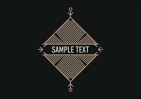 Line art decoration geometric Vector Frames and Borders. Vector Illustration. Vector Design Elements. Vintage Decorationのイラスト素材