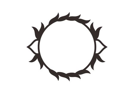 Vector graphic circle frames. Wreaths for design, logo templateのイラスト素材