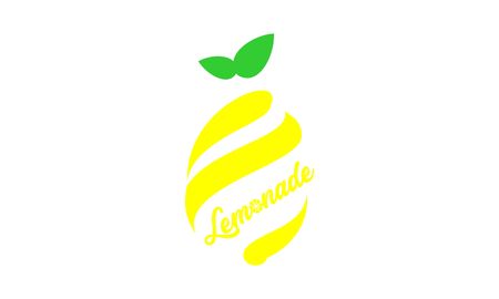 Lemon fruit, healthy food logoのイラスト素材