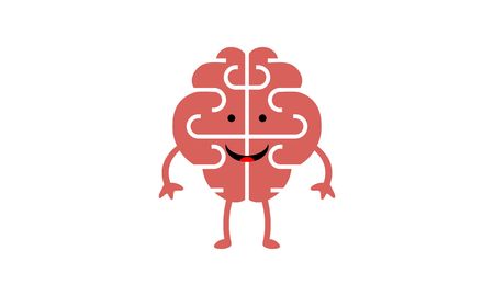 Smiling rain human internal organ logoのイラスト素材