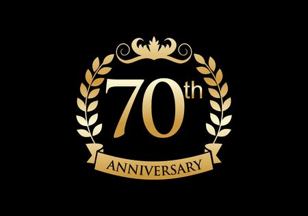 70th, anniversary celebration luxuryのイラスト素材