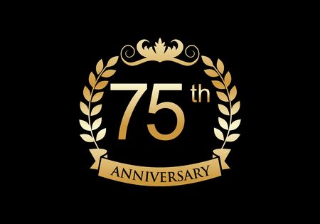 75th, anniversary celebration luxuryのイラスト素材