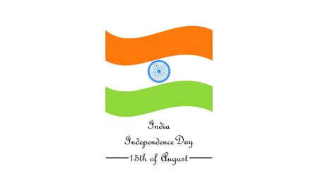 Happy Independence day India Logo design for 15th August. Vector illustration.のイラスト素材