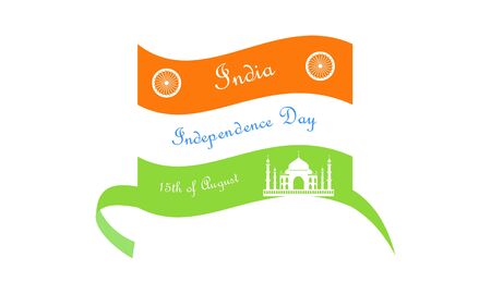 Happy Independence day India Logo design for 15th August. Vector illustration.のイラスト素材