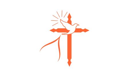 Church logo. Christian symbols. The Cross of Jesusのイラスト素材