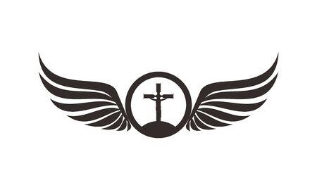 Church logo. Christian symbols. The Cross of Jesusのイラスト素材
