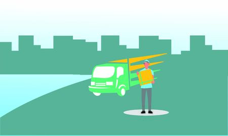 Delivery logo fast shipping, delivery service logoのイラスト素材