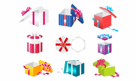 Surprise gift box logo design vectorのイラスト素材