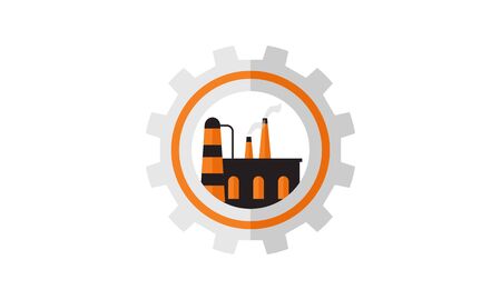 Factory Vector Logo Design Template. Manufactory Illustrationのイラスト素材