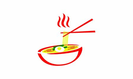 Noodle food, noodle bowl vectorのイラスト素材