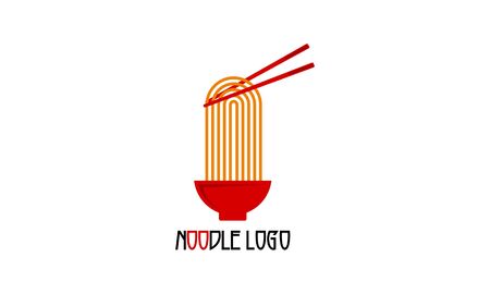 Noodle food, noodle bowl vectorのイラスト素材