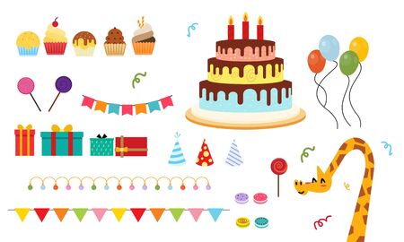 Collection of party and celebration vector icon forのイラスト素材