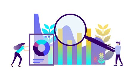 Vector market analysis logo, icon, market research logoのイラスト素材