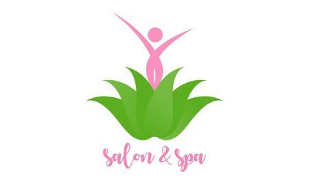 Spa treatment salon logo.  Beauty woman salon logoのイラスト素材
