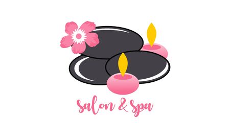 Spa treatment salon logo.  Beauty woman salon logoのイラスト素材