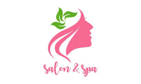 Spa treatment salon logo.  Beauty woman salon logoのイラスト素材
