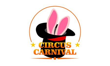 Carnival circus sign fun amusement performance logo vectorのイラスト素材
