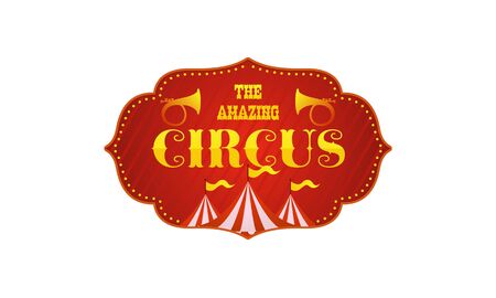 Carnival circus sign fun amusement performance logo vectorのイラスト素材