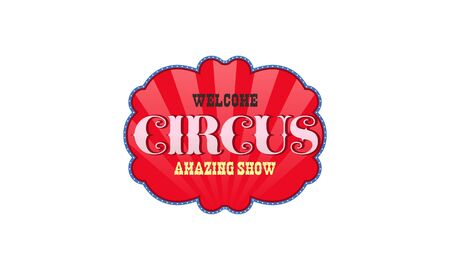 Carnival circus sign fun amusement performance logo vectorのイラスト素材