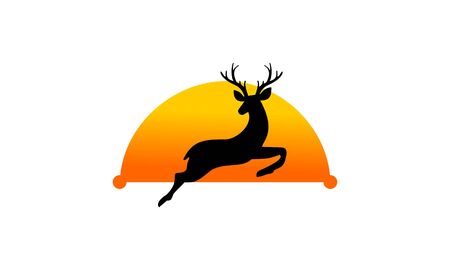 Deer head creative design logo vector. Deer illustrationのイラスト素材